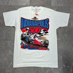 90s Vintage Indy 500 Graphic Tee Mens XL Dead Stock Indianapolis Formula 1 F1